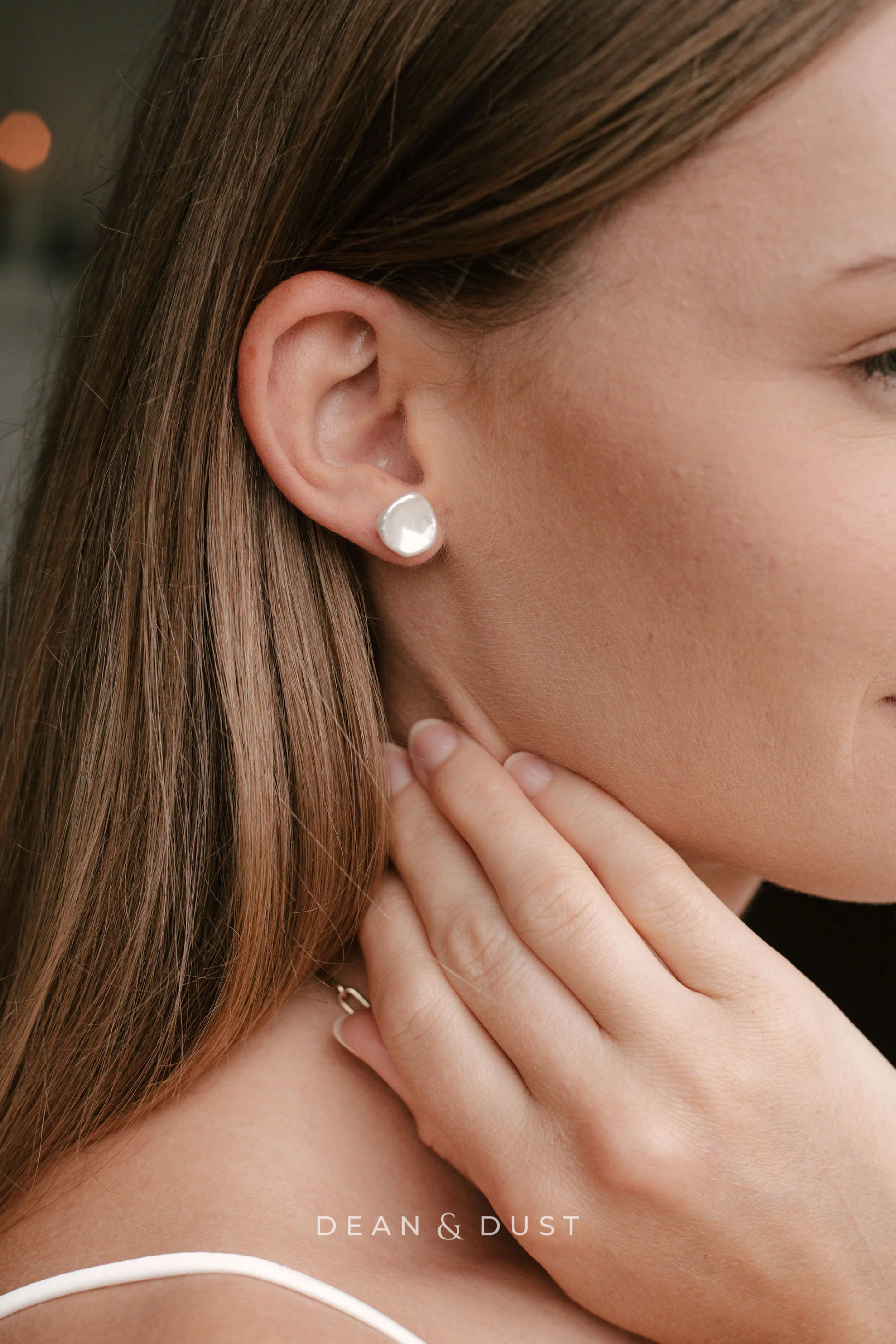 DEAN & DUST Keshi Pearl Studs